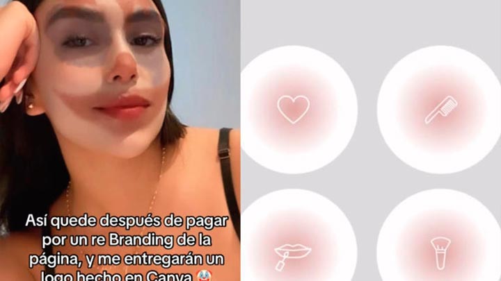 "Voy a llorar" una mujer Pagó por rebranding completo de su página y le entregaron un logo hecho en CANVA 💩💩